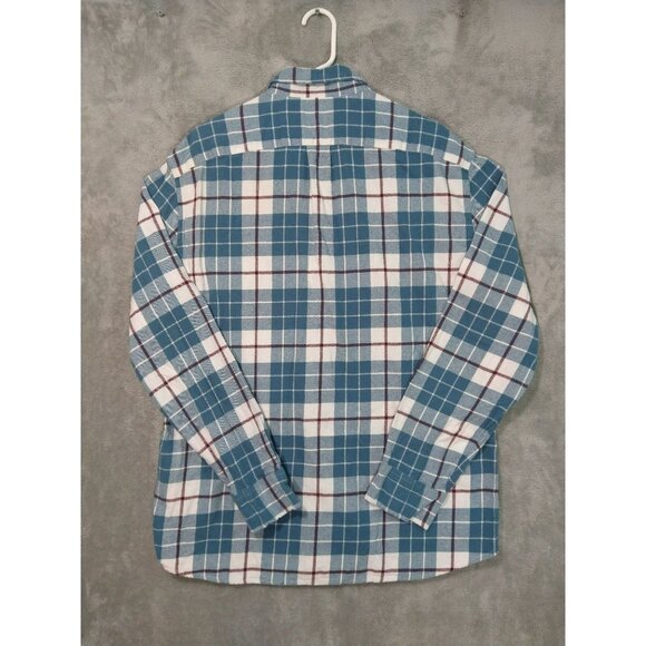 J Crew Shirt Mens XL Blue Plaid Flannel Slim Fit Long Sleeve Button Up Casual - Picture 2 of 9